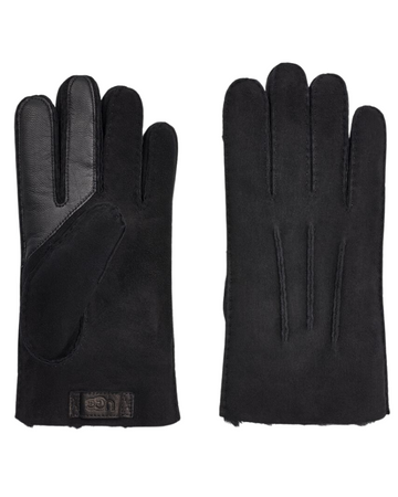 UGG 18712 Black Contrast Sheepskin Men's Gloves myselflingerie.com